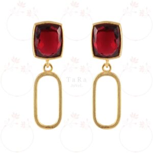 Ruby Round Earring